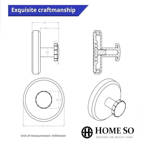 Black Wall Hooks Set - Picture 2 of 4